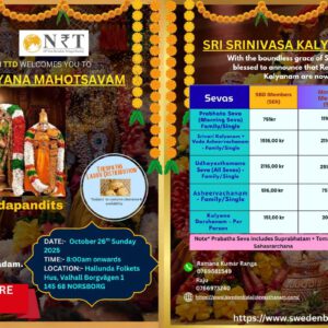 Udhayasthamana Seva ( All Sevas)-Family/Single Ticket - SBD Member
